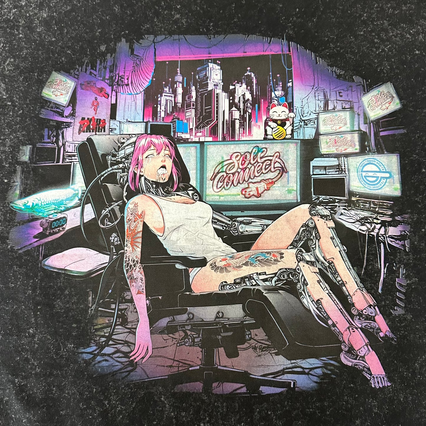 Fried T-Shirt acid wash black